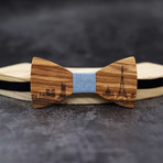 Paris Wood Bow Tie // Sky Blue