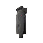 Hooded Chest Zipper Jacket // Olive + Gray (XL)