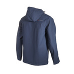 Hooded Zip-Up Jacket // Dark Blue (3XL)