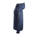 Hooded Zip-Up Jacket // Dark Blue (3XL)