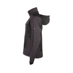 Hooded Two-Tone Cresta Zipper Jacket // Black + Gray (XS)