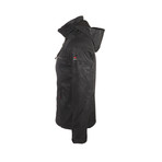 Camo Double Chest Zipper Jacket // Black (2XL)