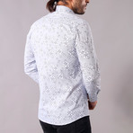 Ahmad Slim-Fit Shirt // White + Light Gray (M)