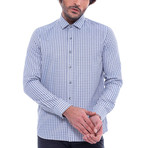 Malcolm Slim-Fit Shirt // Gray + Light Blue (L)