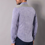 Stefan Slim-Fit Shirt // Blue + Gray (L)