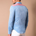 Filiberto Slim-Fit Shirt // Blue + Red (XL)