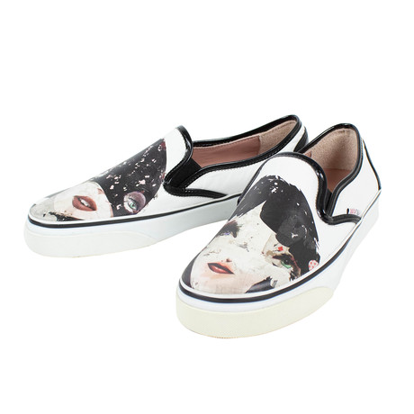 Red Valentino // Pattern Leather Sneakers // White (Euro: 34)