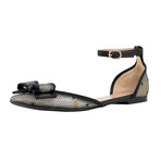 Red Valentino // Dots Mesh Ankle Strap Flats // Black (Euro: 34)