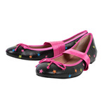 Red Valentino // Star Embellishment Leather Flats // Black (Euro: 37)