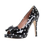 Red Valentino // Polka Dots Open Toe Heels // Black (Euro: 34)