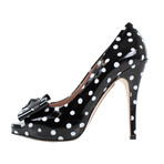 Red Valentino // Polka Dots Open Toe Heels // Black (Euro: 34)