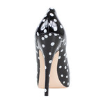 Red Valentino // Polka Dots Open Toe Heels // Black (Euro: 34)