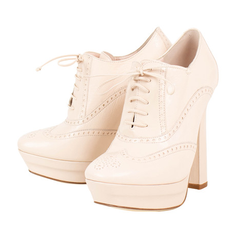 Bottega Veneta // Leather Oxford Heels // Pink (Euro: 34)