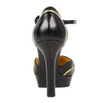 Bottega Veneta // Ankle Strap Leather Heels // Black (Euro: 35.5)