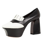 Bottega Veneta // Oxford Platform Leather Heels // Black (Euro: 34)