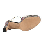 Valentino // Rhinestone Floral Design Leather Heels // Multi-Color (Euro: 36.5)