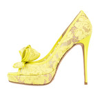 Valentino // Mesh Lace Platform Heels // Yellow (Euro: 37)