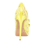Valentino // Mesh Lace Platform Heels // Yellow (Euro: 37)