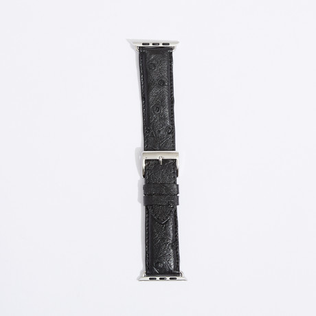 Handmade Genuine Ostrich Strap (Black)