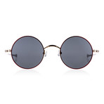 Circular II Sunglasses // Rose // Gold + Red