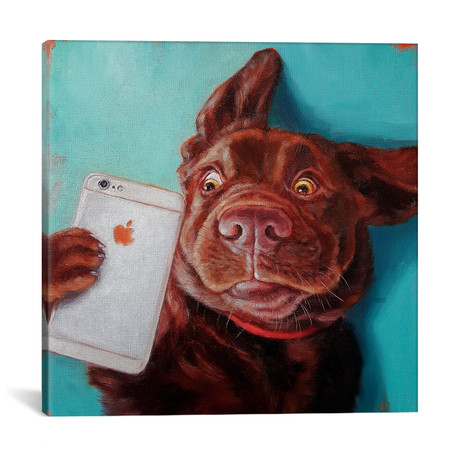 Dog Selfie // Lucia Heffernan (18"W x 18"H x 0.75"D)