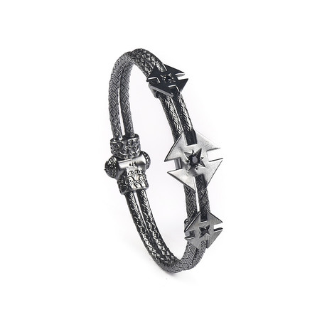 Ninja Star Bracelet // Gunmetal Plated (S)