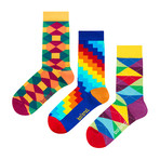 The Rainbow Socks // 3 Pack (US: 6-9)