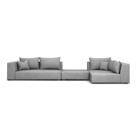 4 Piece Sectional (Sienna Canvas Charcoal)