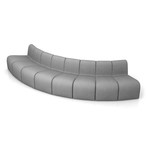 8 Piece Sectional // Curved Out (Wave Modular Charcoal)