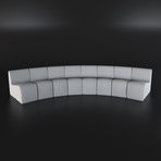 8 Piece Sectional // Curved In (Wave Modular Charcoal)