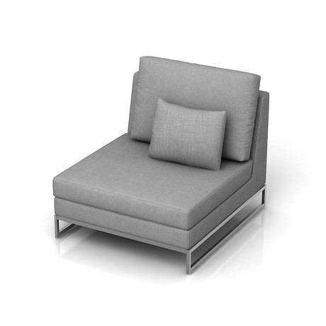 Armless Chair (Sienna Canvas Charcoal)