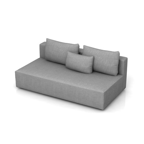 Armless Sofa (Lindsey Charcoal)