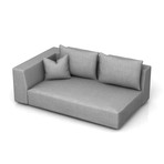 One Arm Sofa (Sienna Canvas Charcoal)