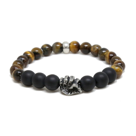 Pow To The People Bracelet in Tiger's Eye + Silver