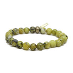 Beaded Bracelet // Yellow Turquoise + Oxidized Silver Bead