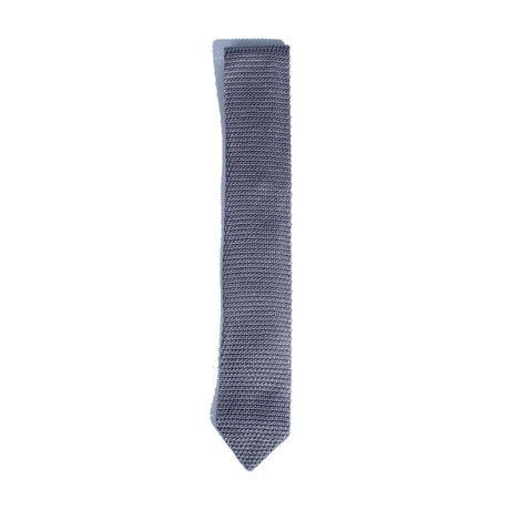 Solid Knit Tie // Gray