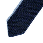Solid Silk Knit Tie // Navy