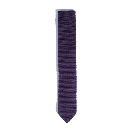 Solid Knit Tie // Purple