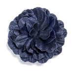 Mini Small Lapel Flower // Navy