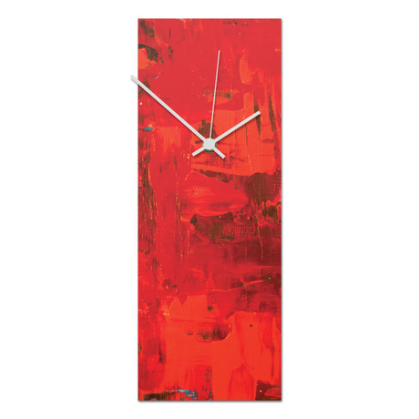 Urban Red Clock (16"H x 6"W x 1"D)