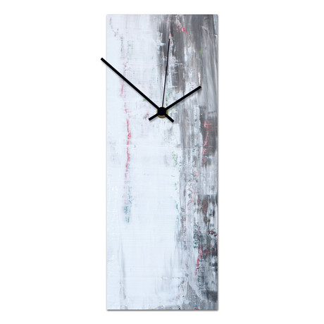 Urban White Clock (16"H x 6"W x 1"D)