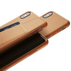 Full Leather Wallet Case // iPhone XS Max (Tan)