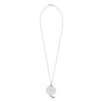 Vintage Recarlo 18k White Gold Diamond Pendant Necklace