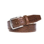 Mock Croc Leather Belt // Rust + Cognac (30)