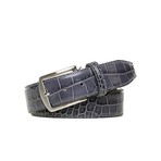 Special Edition Mock Gator Leather Belt // Gray (40)