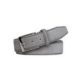 Suede Leather Belt // Gray + Black (40)