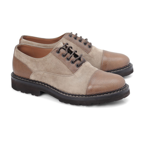 Leo Perforated Captoe Derby // Brown Suede (Euro: 39)