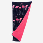 Flamingo Beach Towel // Navy