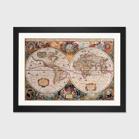 Antique World Map // Henricus Hondius