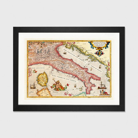 Antique map of Italy // Unknown Artist (24" W x 16" H x 1" D)